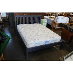 DOUBLE SIZE BLUE PINE BEDFRAME WITH SEALY MATTRESS