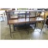 Image 1 : ANTIQUE TABLE TOP DISPLAY CASE ON METAL BASE