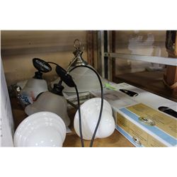 LOT OF VENT COVERS AND MODERN LIGHT FIXTURES
