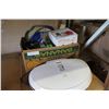 Image 1 : BOX OF KITCHEN APPLIANCE ETC AND GEORGE FORMAN GRILL