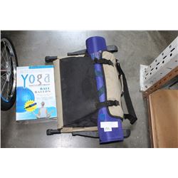 YOGA MAT BALL AND CHAIR