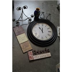WALL CLOCK AND DEOCRATIONS