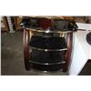 Image 1 : MODERN SMOKED GLASS 4 TIER ENTERTAINMENT STAND