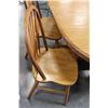 Image 3 : OAK DINING TABLE WITH LEAF AND 4 CHAIRS