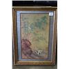 Image 1 : MAGPIE AND FLOWERS FRAMED PRINT