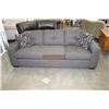 Image 1 : NEW MODERN GREY FABRIC HOME ELEGANCE SOFA, WITH MISMATCHED CUSHION