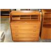Image 1 : ROLL TOP DESK WITH 4 DRAWERS