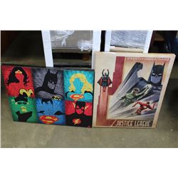 TWO JUSTIC LEAGUE CANVAS PICTURES