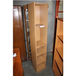 6 FOOT MAPLE FINISH BOOKSHELF