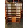 Image 3 : 2-PIECE OAK AND SMOKED GLASS DISPLAY CABINETS