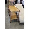 Image 2 : OAK TWO TIER ROLLING TEACART