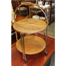 FOLDABLE ROLLING TEACART