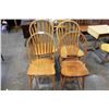 Image 1 : 4 HOOP BACK WOODEN DINING CHAIRS