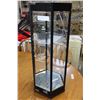 Image 1 : HEXAGON GLASS DISPLAY CASE WITH KEY