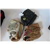 Image 1 : THREE RIGHT HANDED BASEBALL GLOVES