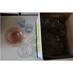 LOT OF CRYSTAL AND DEPRESSION GLASS