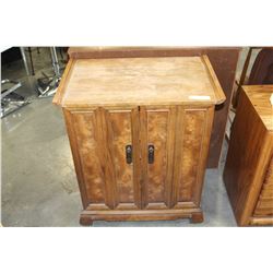VINTAGE OAK AND WALNUT CABINET WITH SHELFS