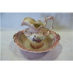 HAND PAINTED JUG AND BOWL SET