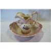 Image 1 : HAND PAINTED JUG AND BOWL SET