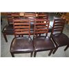 Image 1 : SET OF SIX ESPRESSO FINISH DINING CHAIRS