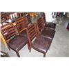 Image 2 : SET OF SIX ESPRESSO FINISH DINING CHAIRS