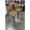 Image 2 : PAIR OF RATTAN BARSTOOLS