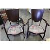 Image 1 : SHIELD BACK ARMCHAIR AND MATCHING ROCKING CHAIR