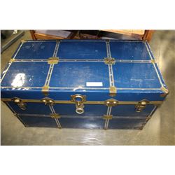 BLUE METAL STORAGE TRUNK