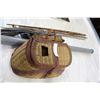 Image 3 : TWO VINTAGE FISHING RODS WITH CLOTH CASES AND FISHING CREWEL