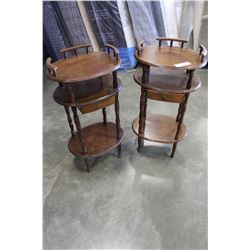 TWO MAHIGANY FINISH KNICK KNACK SHELFS