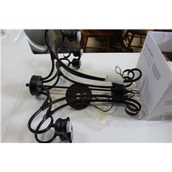 HANGING 5-LIGHT LAMP WITH GLASS SHADES