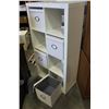 Image 2 : WHITE CUBICLE SHELF WITH STORAGE INSERT BOXES