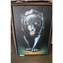 FRAMED BLANK PANTHER PRINT