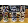 Image 1 : THREE DISPLAY STANDS WITH DVDS AND BOOKS