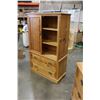 Image 2 : PINE STORAGE CABINET, 2 DOORS, AND 2 DRAWERS