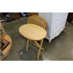 SET OF FOUR OVAL TV TRAYS