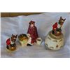 Image 1 : TWO ROYAL DOULTON BUNNYKINS RABBITS ONE IS MUSICAL AND ROYAL DOULTON BONIE LASSIE FIGURE