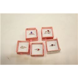 FIVE LADIES DINNER RINGS