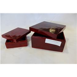 TWO LACQUERED EASTERN BOXES