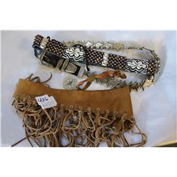 LEATHER BELT BEAD BELT AND METAL BELT