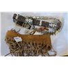Image 1 : LEATHER BELT BEAD BELT AND METAL BELT