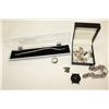 Image 1 : RHINESTONE TENNIS BRACELET AND SILVER TONE JEWELLRY