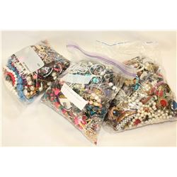 THREE LARGE BAGS OF JEWELLRY