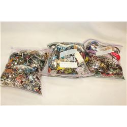 THREE LARGE BAGS OF JEWELLRY