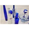 Image 3 : SHELF LOT OF BLUE COBALT AND DEPRESSION GLASSWARE