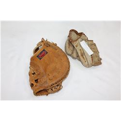 TWO BASEBALL GLOVES