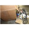 Image 2 : BOX OF HDMI CABLES AUDIO CABLES PHONE CHARGERS AND HEADPHONES