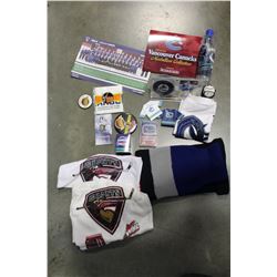 SIGNED CANUCK HOCKEY PUCK AND COLLECTIBLES