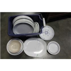 LOT OF CORELLE PLATES BOWLS AND PLATTERS