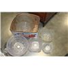 Image 1 : BOX OF GLASS AND CRYSTAL PLATTERS AND PLASTIC PUNCH BOWLS